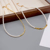 Wholesale Necklace Imitation Pearl Alloy Retro Geometric Handmade Ball Chain