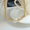 Wholesale Necklace Imitation Pearl Goldplated Geometric Simple Design For Women