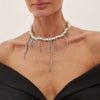Wholesale Necklace Imitation Pearl Iron Chain Claw Chain Alloy Geometric Style Electroplating Women