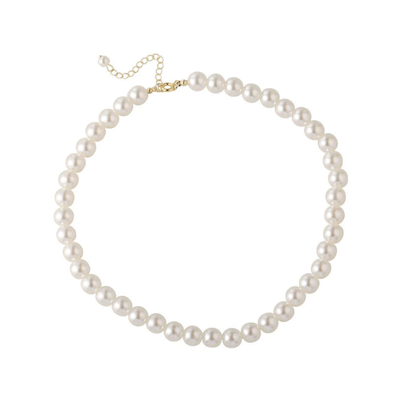 Wholesale Necklace Imitation Pearl Simple Geometric Clavicle Chain