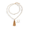 Wholesale Necklace Imitation Pearl Stacking Style Geometric Handmade For Women