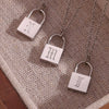 Wholesale Necklace Jewelry Stainless Steel And Titanium Steel Ancient English Letter Lock Pendant Electroplated For Women