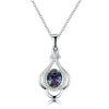 Wholesale Necklace Lace Copper Inlaid Zircon Geometric Style Mixed Gem Inlay For Women