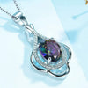 Wholesale Necklace Lace Copper Inlaid Zircon Geometric Style Mixed Gem Inlay For Women