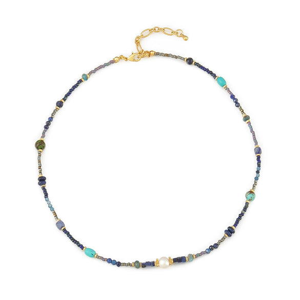 Wholesale Necklace Lapis Lazuli Apatite Blue Pine Copper Geometric Handmade Bohemian Style