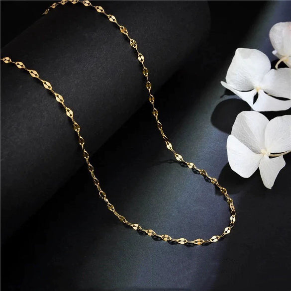 Wholesale Necklace Mixed Material Copper Zircon Inlay Oshaped Chain Box Chain Lip Chain Clip Bead Chain Pearl Chain Plain Chain Allmatch