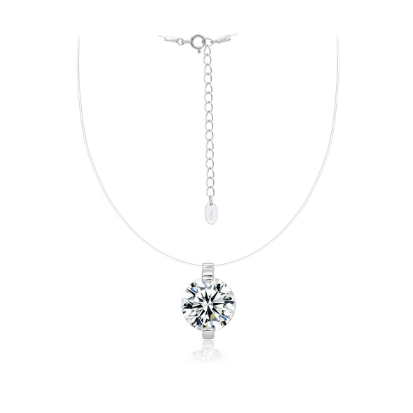Wholesale Necklace Moissanite 925 Sterling Silver Geometric Set With Diamonds Fishing Line Chain Women's Simple Style