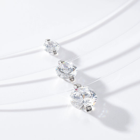 Wholesale Necklace Moissanite 925 Sterling Silver Geometric Set With Diamonds Fishing Line Chain Women's Simple Style