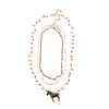 Wholesale Necklace Multilayer Handmade Beaded Chain Animal Zebra Pendant Zinc Alloy Electroplating