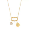 Wholesale Necklace Multipendant Series Pearl Love Cross Stainless Steel Goldplated Geometric O Word Chain