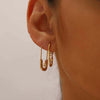 Wholesale Necklace Natural Freshwater Pearl Copper Goldplated Oshaped Chain Geometric Vintage Style