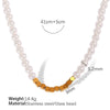 Wholesale Necklace Natural Freshwater Pearl 316L Stainless Steel Electroplating Retro Literature And Art Style For Women