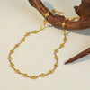 Wholesale Necklace Natural Stone Stainless Steel Copper Geometric Sunflower Handmade For Women