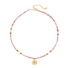 Wholesale Necklace Natural Stone Stainless Steel Copper Geometric Sunflower Handmade For Women