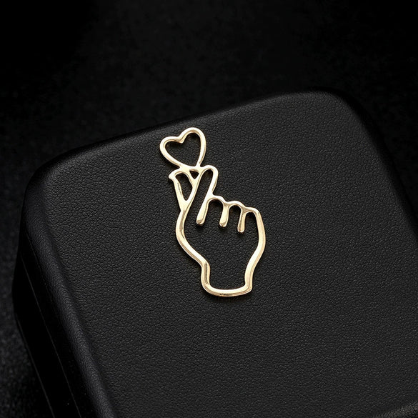 Wholesale Necklace Pendant Accessories Copper 14K Gold Plated Heart Shaped Simple Style