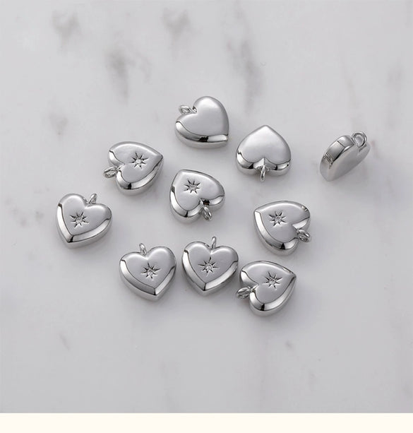 Wholesale Necklace Pendant Accessories Copper Material Love Meteor Star Peach Heart Water Droplets Rectangular Electroplated