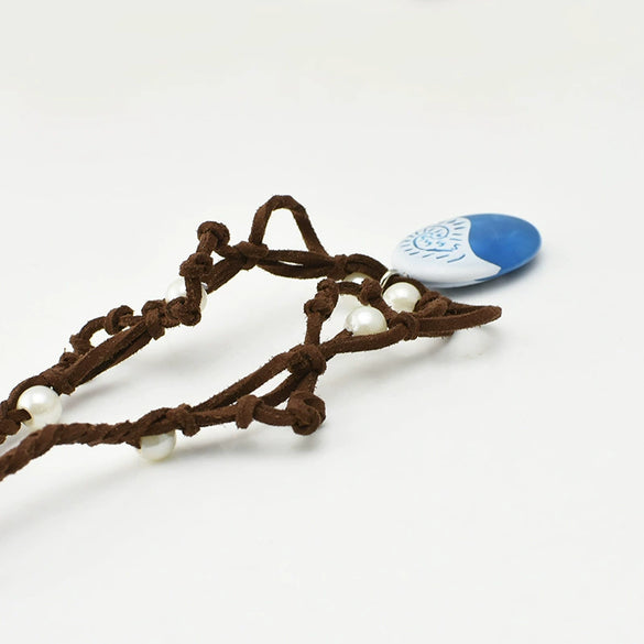 Wholesale Necklace Pendant Glass Glaze Niche Geometric Heart Twisted Chain
