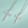 Wholesale Necklace Pendant Silver 925 Sterling Simple Glossy Cross Electroplated Box Chain