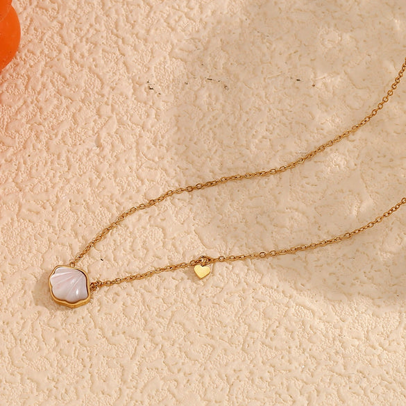 Wholesale Necklace Pendant Stainless Steel Titanium Steel Geometric Style Gold Plated For Women
