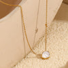 Wholesale Necklace Pendant Stainless Steel Titanium Steel Geometric Style Gold Plated For Women