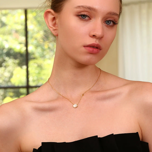 Wholesale Necklace Pendant Stainless Steel Titanium Steel Geometric Style Gold Plated For Women