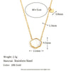 Wholesale Necklace Pendant Stainless Steel Titanium Steel Geometric Style Gold Plated For Women