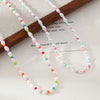 Wholesale Necklace Plastic Pearls Natural Freshwater Pearls Rice Beads Stainless Steel Geometric Style Vacuum Plated