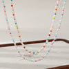 Wholesale Necklace Plastic Pearls Natural Freshwater Pearls Rice Beads Stainless Steel Geometric Style Vacuum Plated