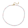 Wholesale Necklace Plastic Pearls Natural Freshwater Pearls Rice Beads Stainless Steel Geometric Style Vacuum Plated