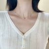 Wholesale Necklace Retro Popular Style Geometric S925 Sterling Silver Gold Plated Copper Clavicle Chain For Women