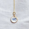 Wholesale Necklace Retro Style Copper Bow Flower Pendant Electroplating