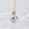 Wholesale Necklace Retro Style Copper Bow Flower Pendant Electroplating