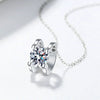 Wholesale Necklace S925 Silver Moissanite Ox Head Pendant Geometric Electroplated Cross Chain