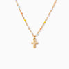 Wholesale Necklace S925 Sterling Silver Cross Colorful Enamel Geometric Ochain Women's