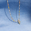 Wholesale Necklace S925 Sterling Silver Cross Colorful Enamel Geometric Ochain Women's