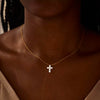 Wholesale Necklace S925 Sterling Silver Geometric Cross Electroplating O Word Chain For Women