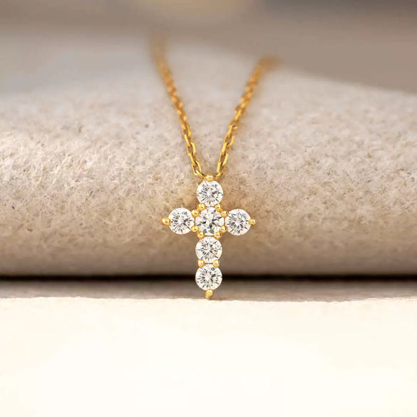 Wholesale Necklace S925 Sterling Silver Geometric Cross Electroplating O Word Chain For Women