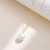 Wholesale Necklace S925 Sterling Silver Geometric Freshwater Pearl Set Women's Cross Chain
