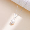 Wholesale Necklace S925 Sterling Silver Geometric Freshwater Pearl Set Women's Cross Chain