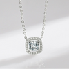 Wholesale Necklace S925 Sterling Silver Geometric Mixed Gem Inlay Set With Precious Stones Women's Cross Chain