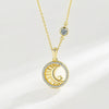 Wholesale Necklace S925 Sterling Silver Geometric Star Moon Pendant Clavicle Chain For Women