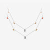 Wholesale Necklace S925 Sterling Silver Geometric Style Electroplated With Platinum And 18K Gold