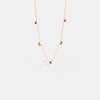 Wholesale Necklace S925 Sterling Silver Geometric Style Electroplated With Platinum And 18K Gold