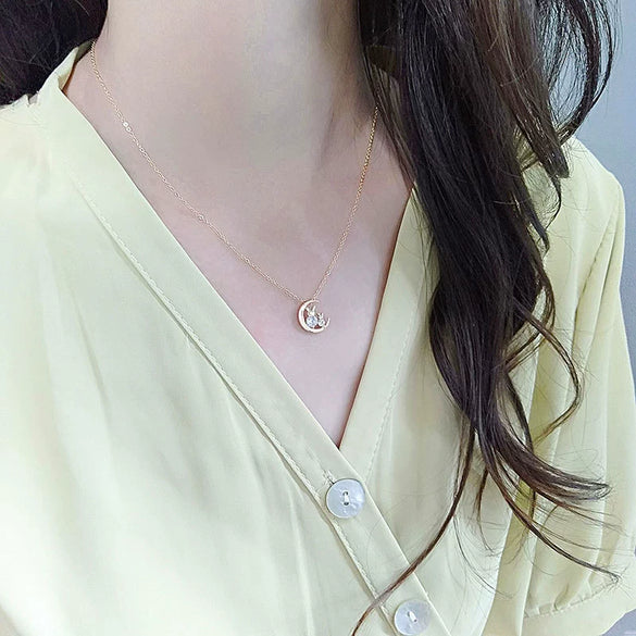 Wholesale Necklace S925 Sterling Silver Jade Rabbit Electroplating Mori Artistic For Women