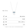 Wholesale Necklace S925 Sterling Silver Micro Inlaid Devil's Eye Cross Chain For Women Niche Retro Style