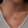 Wholesale Necklace S925 Sterling Silver Moissanite Cow Head Rhombus Pendant Box Chain Natural Style