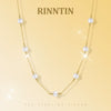 Wholesale Necklace S925 Sterling Silver Natural Freshwater Pearl Geometric Electroplated Simple Style