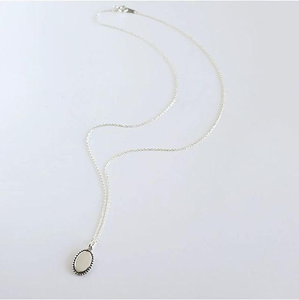 Wholesale Necklace S925 Sterling Silver Retro Geometric Style Women