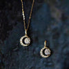 Wholesale Necklace S925 Sterling Silver Round Pendant With Star Geometric Pattern And Diamond Design For Women