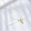 Wholesale Necklace 925 Silver English Letter Diamond Moon Star Pendant For Women